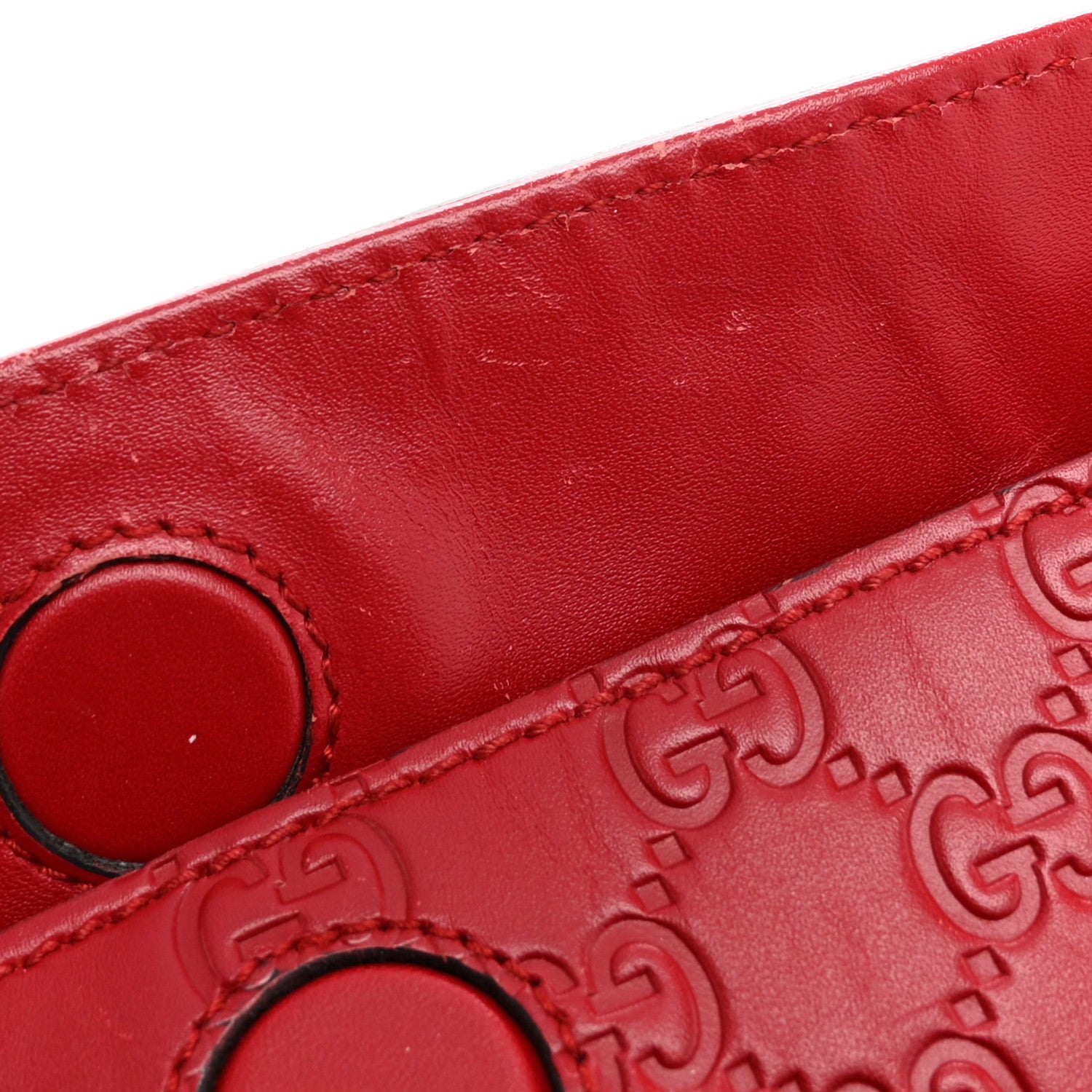 Gucci Guccissima Linea A Foldover Tote Red 11 of 12