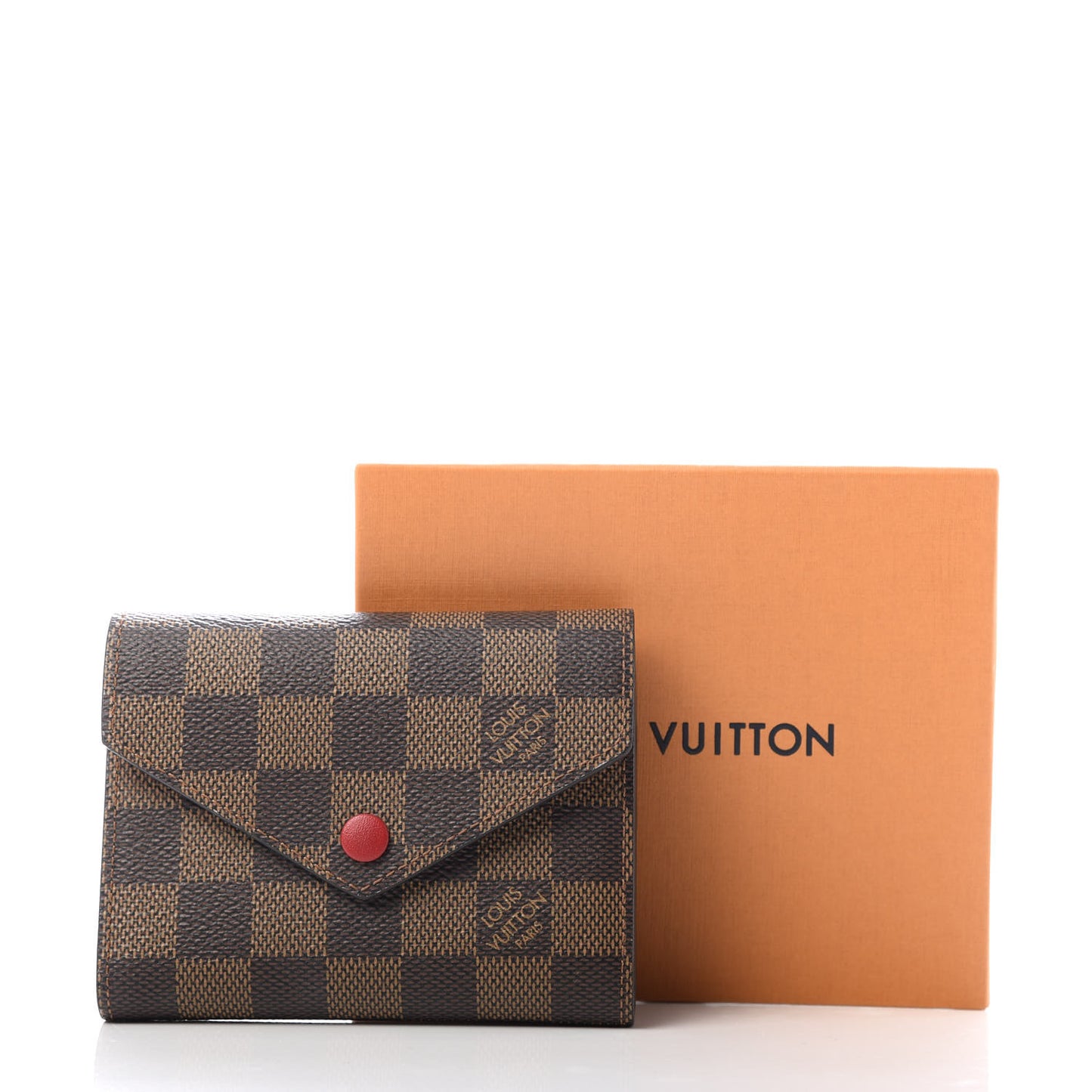 Damier Ebene Victorine Wallet Red
