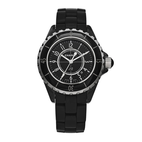 Stainless Steel Matte Ceramic 33mm J12 Quartz Watch Black