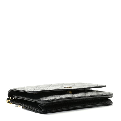 Chanel Caviar Quilted Wallet On Chain WOC Black 4 of 8