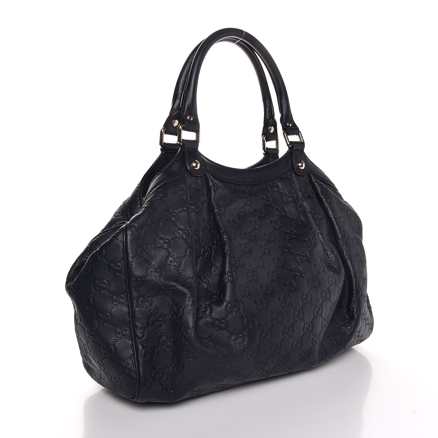 Gucci Guccissima Signature Medium Sukey Tote Blue Sapphire 3 of 7