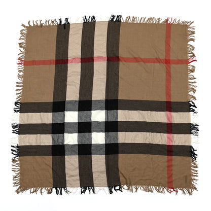 Burberry Wool Giant Check Scarf Trench 1 of 3