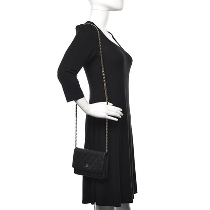 Chanel Caviar Quilted Wallet On Chain WOC Black 2 of 11
