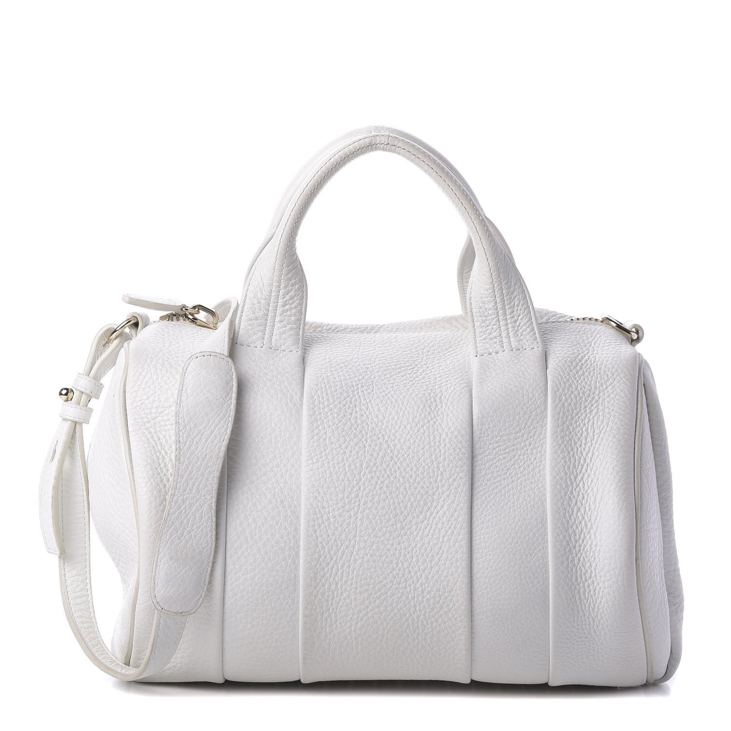 Pebbled Lambskin Rocco White Gold Hardware