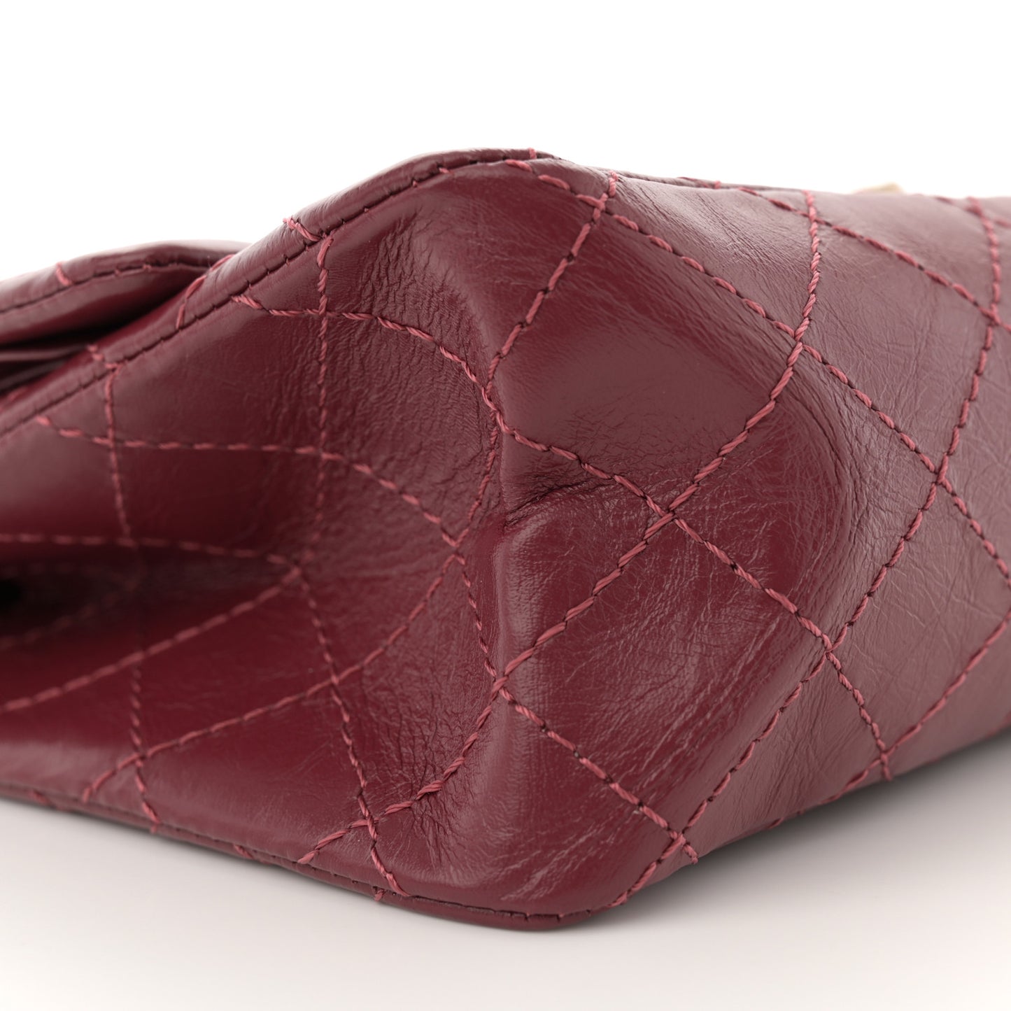 Aged Calfskin Quilted 2.55 Reissue 225 Flap Burgundy