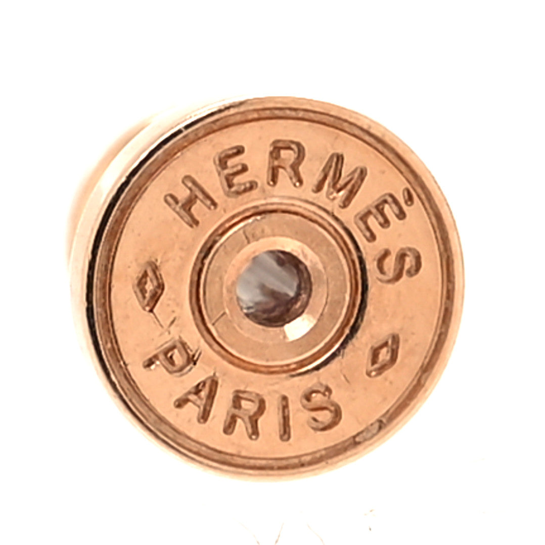 Hermes Rose Gold Swift O'Kelly Earrings Craie 4 of 7
