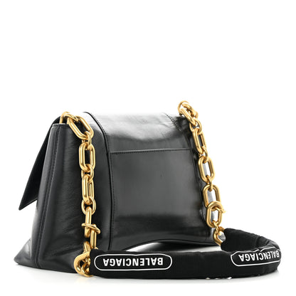 Balenciaga Paper Calfskin S Downtown Chain Shoulder Bag Black 3 of 13