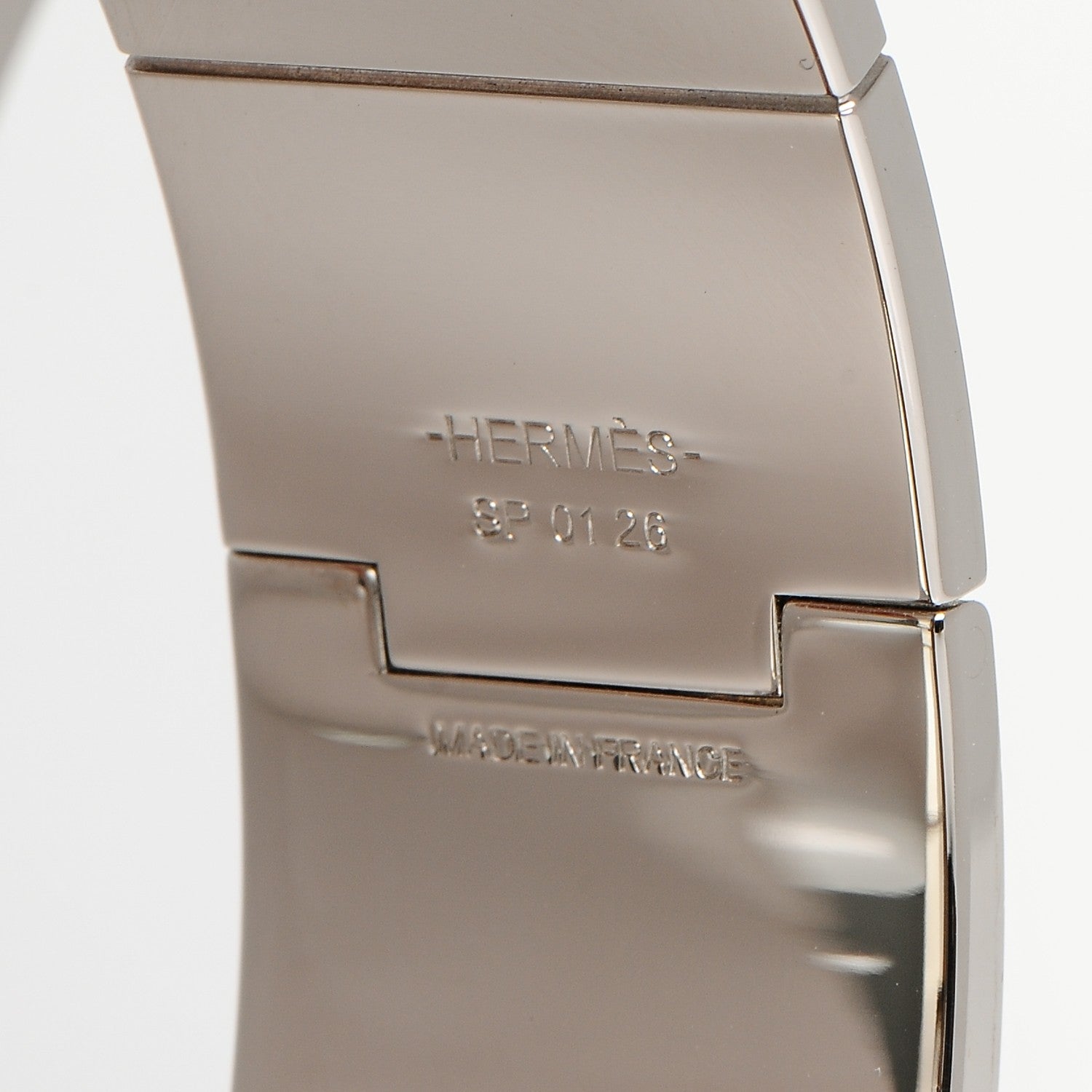 Hermes Enamel Wide Hinged Bracelet M Pannacotta 7 of 7