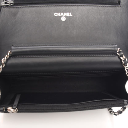 Chanel Patent Quilted Wallet On Chain WOC Black 5 of 9