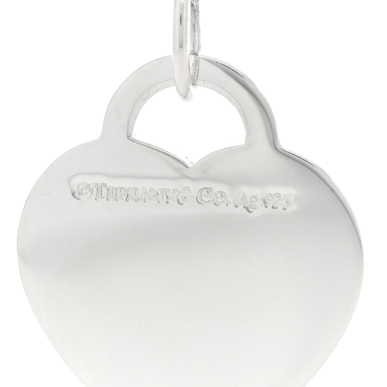 Tiffany Sterling Silver Enamel LOVE YOU Heart Charm Red 3 of 4