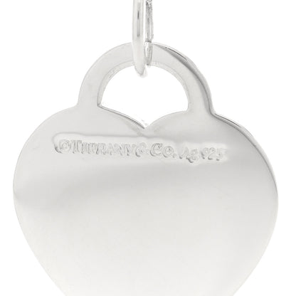Tiffany Sterling Silver Enamel LOVE YOU Heart Charm Red 3 of 4