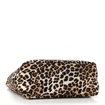 Prada Tessuto Nylon Leopard Print Shopping Tote Avorio 4 of 9
