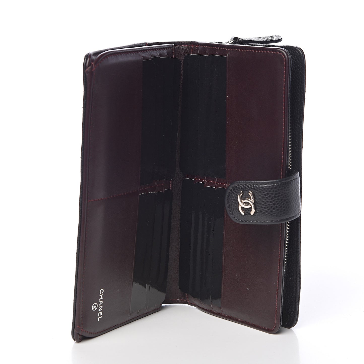 Caviar Quilted CC French Wallet Black