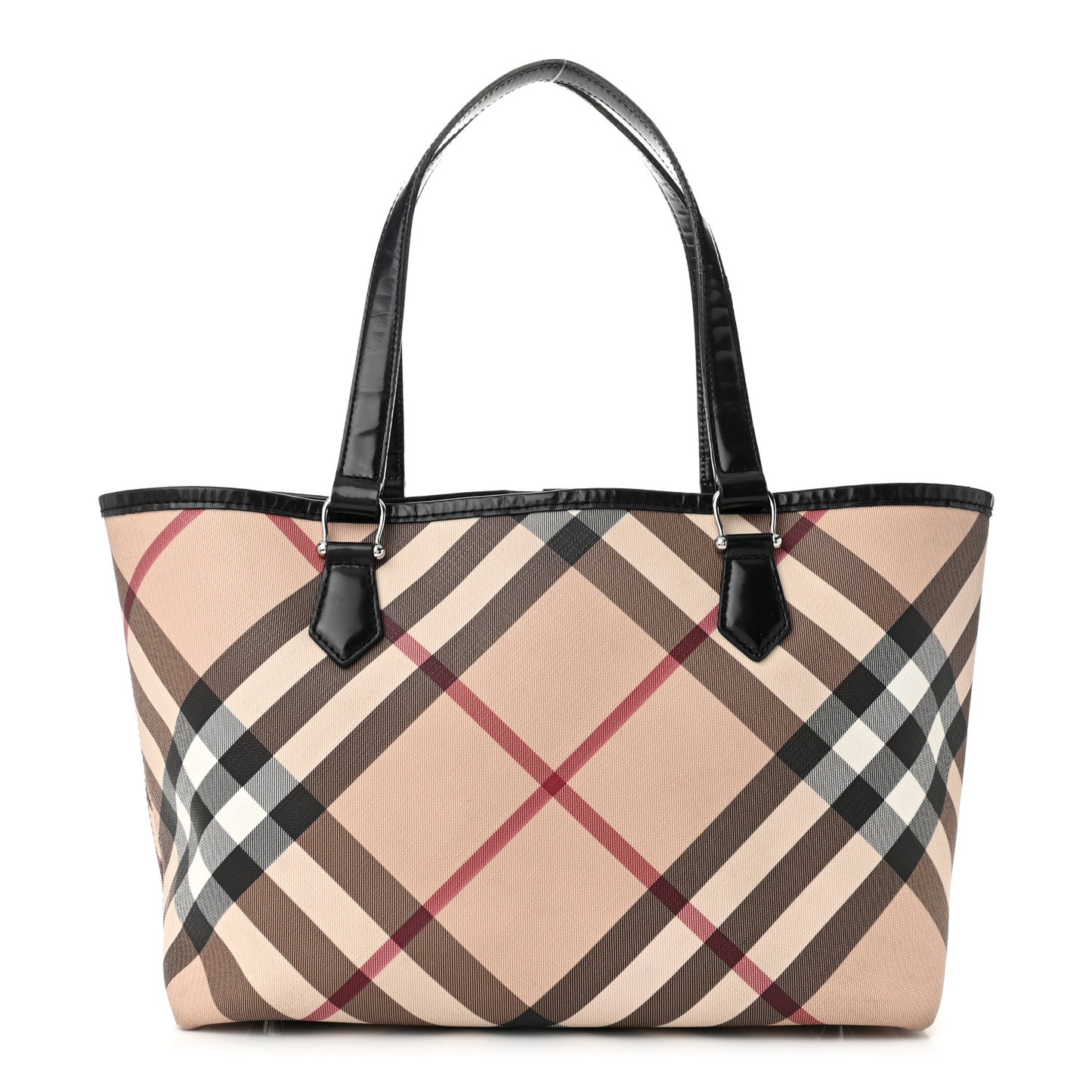 Supernova Check Small Nickie Tote Black