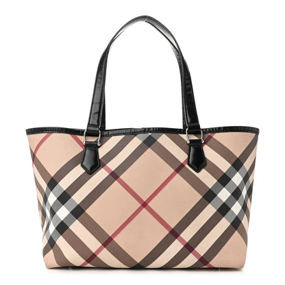 Burberry Supernova Check Small Nickie Tote Black 1 of 14