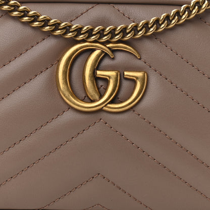 Gucci Calfskin Matelasse Mini GG Marmont Chain Crossbody Bag Porcelain Rose 7 of 10
