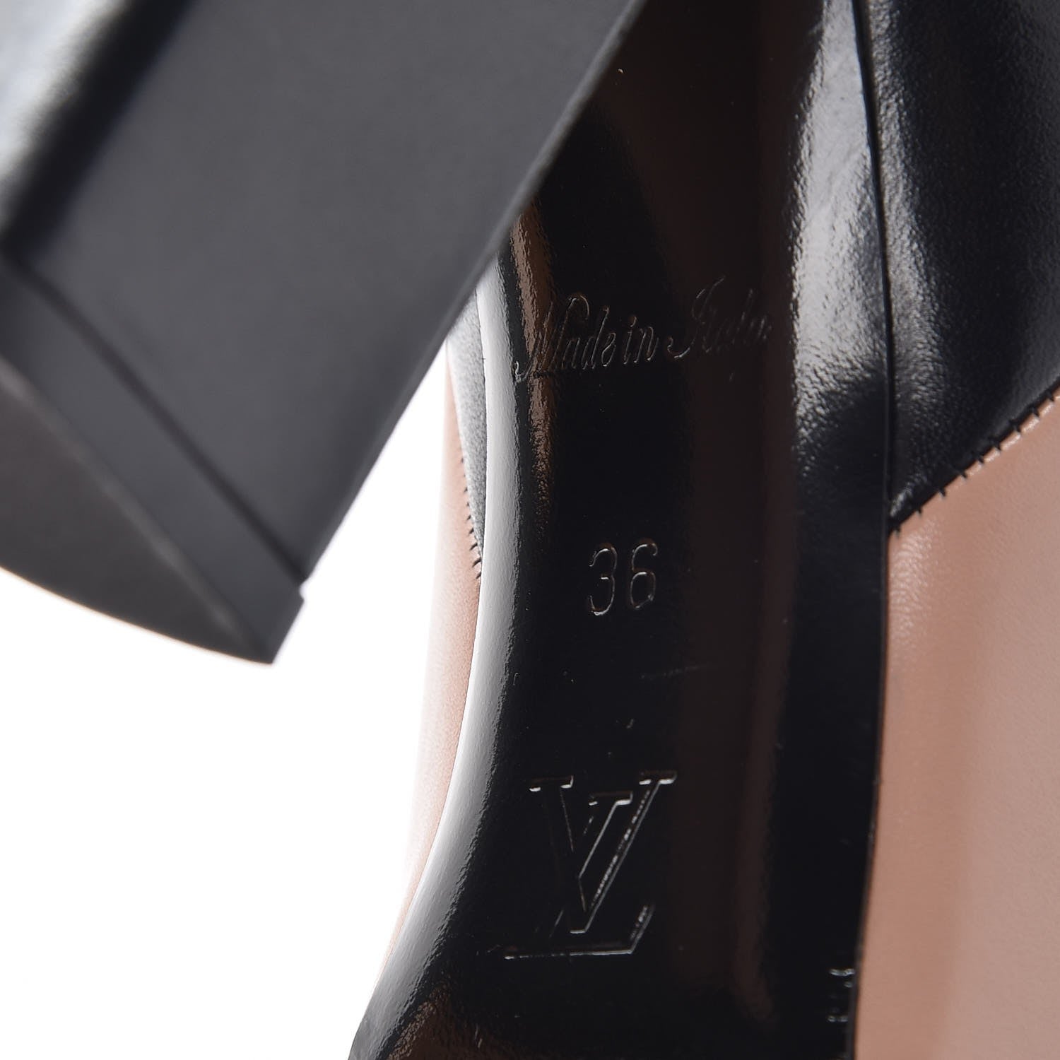 Louis Vuitton Calfskin Monogram Gamble Diva Ankle Boots 36 Black Nude 6 of 12