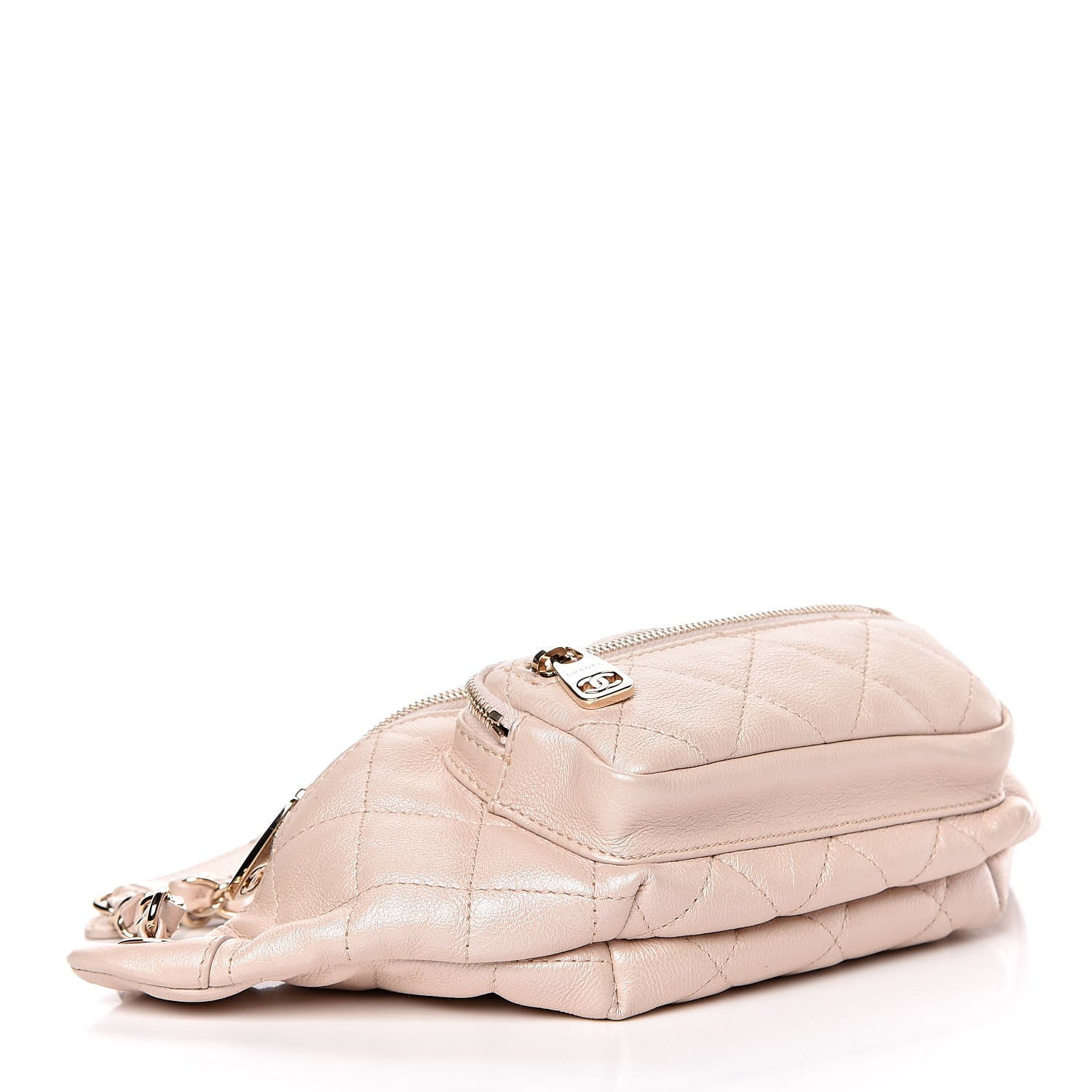 Chanel Iridescent Calfskin Quilted All About Waist Belt Bag Beige 4 of 10