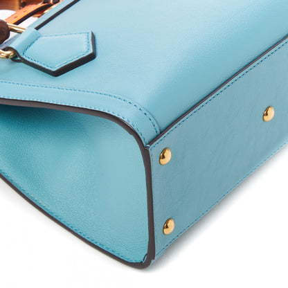 Gucci Wonka Grain Calfskin Mini Diana Tote Bag Dusty Azure Orange Fluo 6 of 9