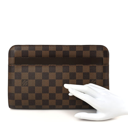 Louis Vuitton Damier Ebene Pochette Saint Louis Clutch 3 of 8