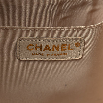 Chanel Grained Calfskin Stitched Large Supple Rock Shopping Tote Black 6 of 10