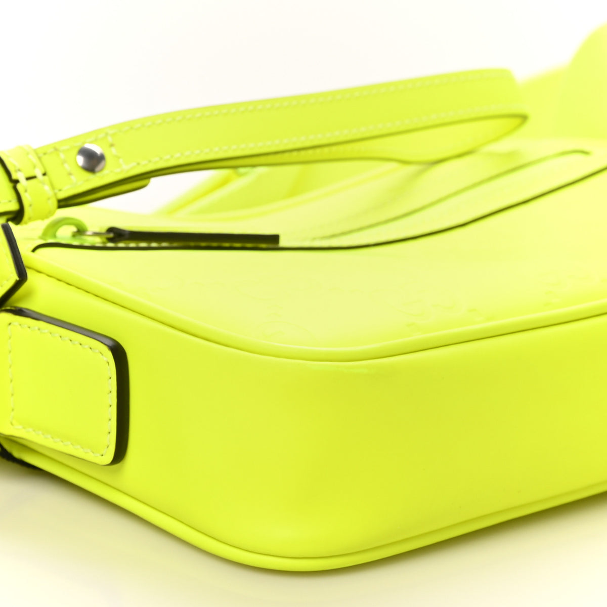 Gucci Rubber Effect Monogram GG Crossbody Bag Fluorescent Yellow 18 of 19