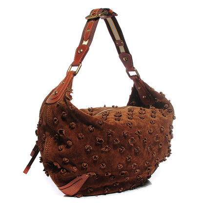 Louis Vuitton Suede Mahina Fleurs Onatah GM Cacao 3 of 7