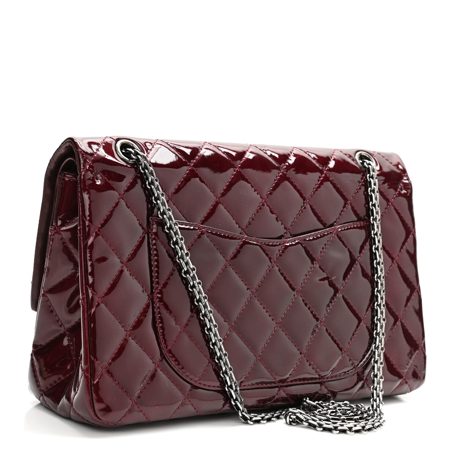 Chanel Patent Quilted 2.55 Reissue 227 Flap Light Burgundy 2 of 12