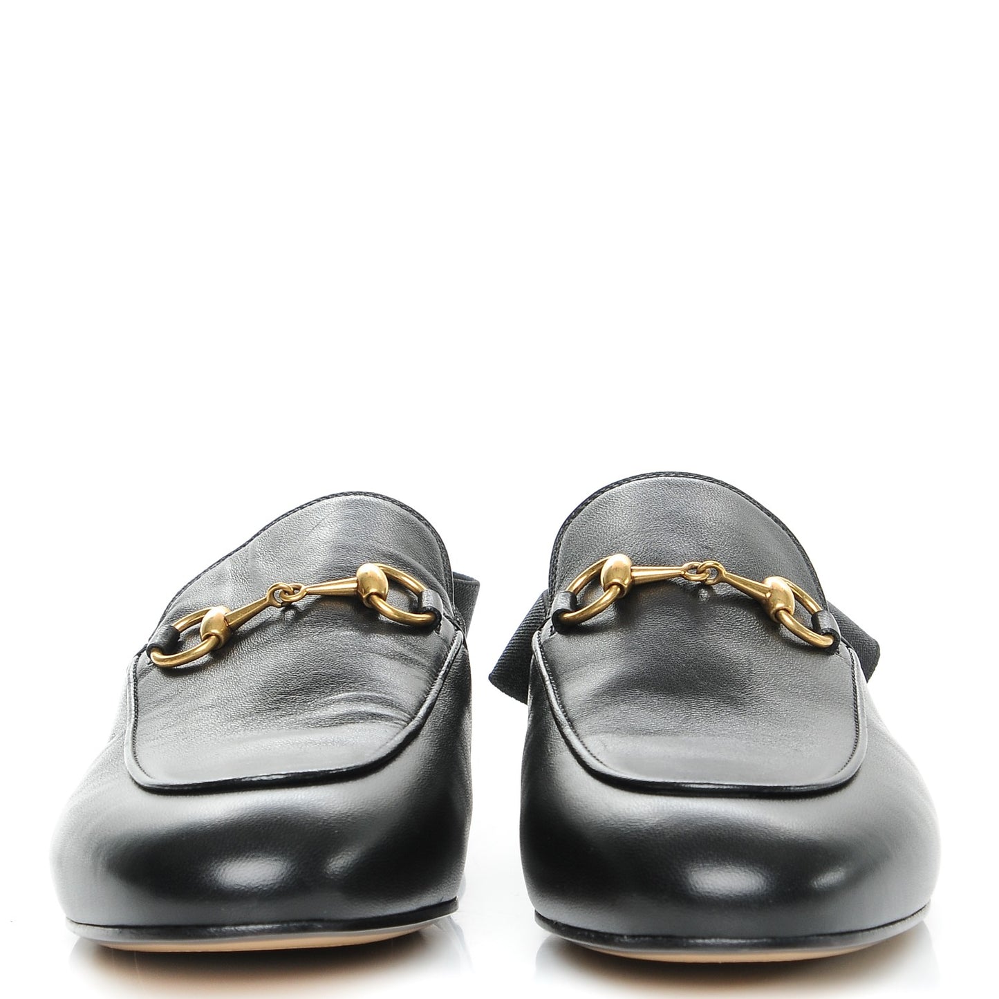 Lambskin Womens Horsebit Slingback Slippers 37 Black