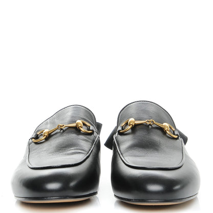 Gucci Lambskin Womens Horsebit Slingback Slippers 37 Black 2 of 8