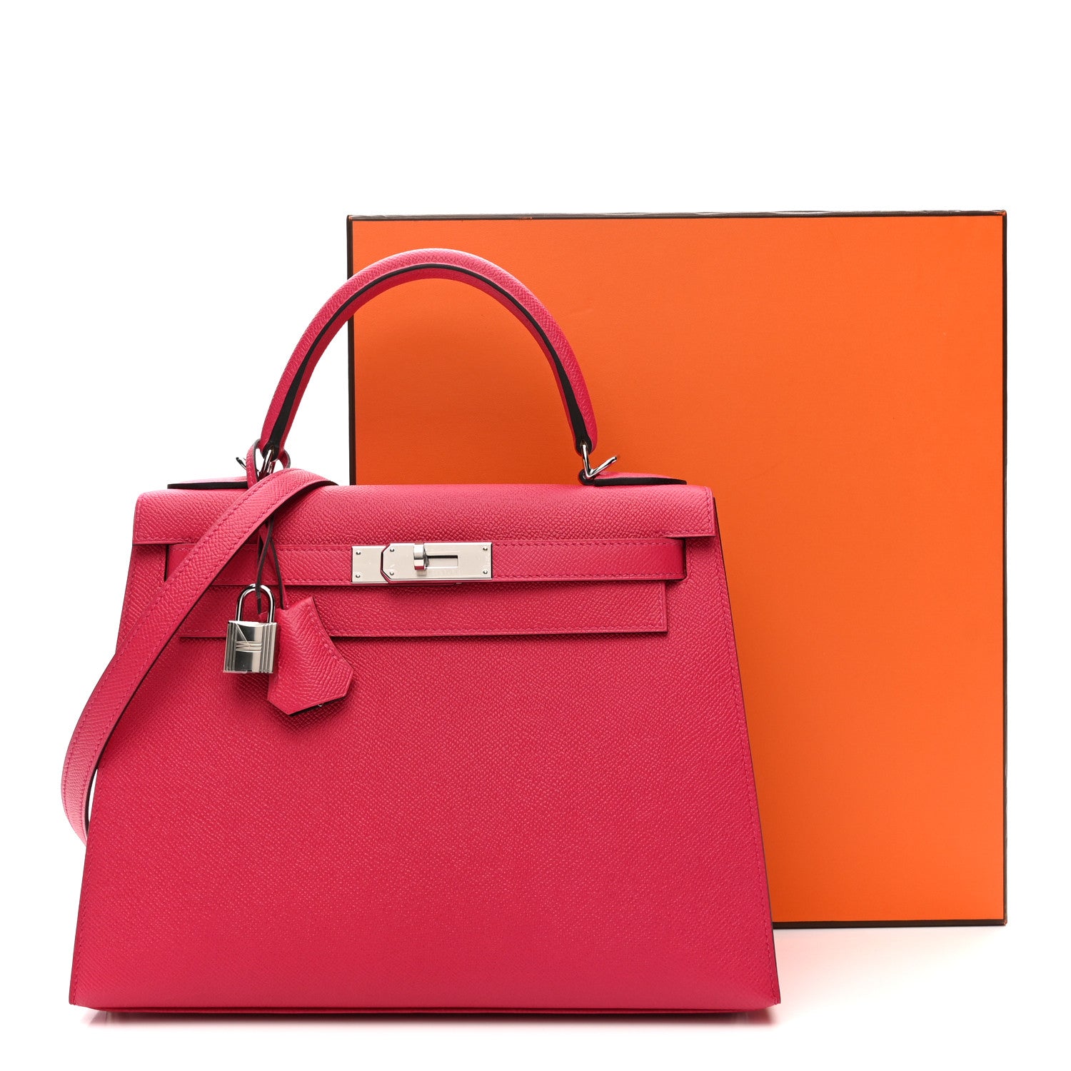 Hermes Epsom Verso Kelly Sellier 28 Framboise Prune 13 of 13