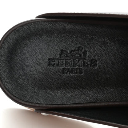 Hermes Calfskin Calya Mules 37 Cafe 7 of 8