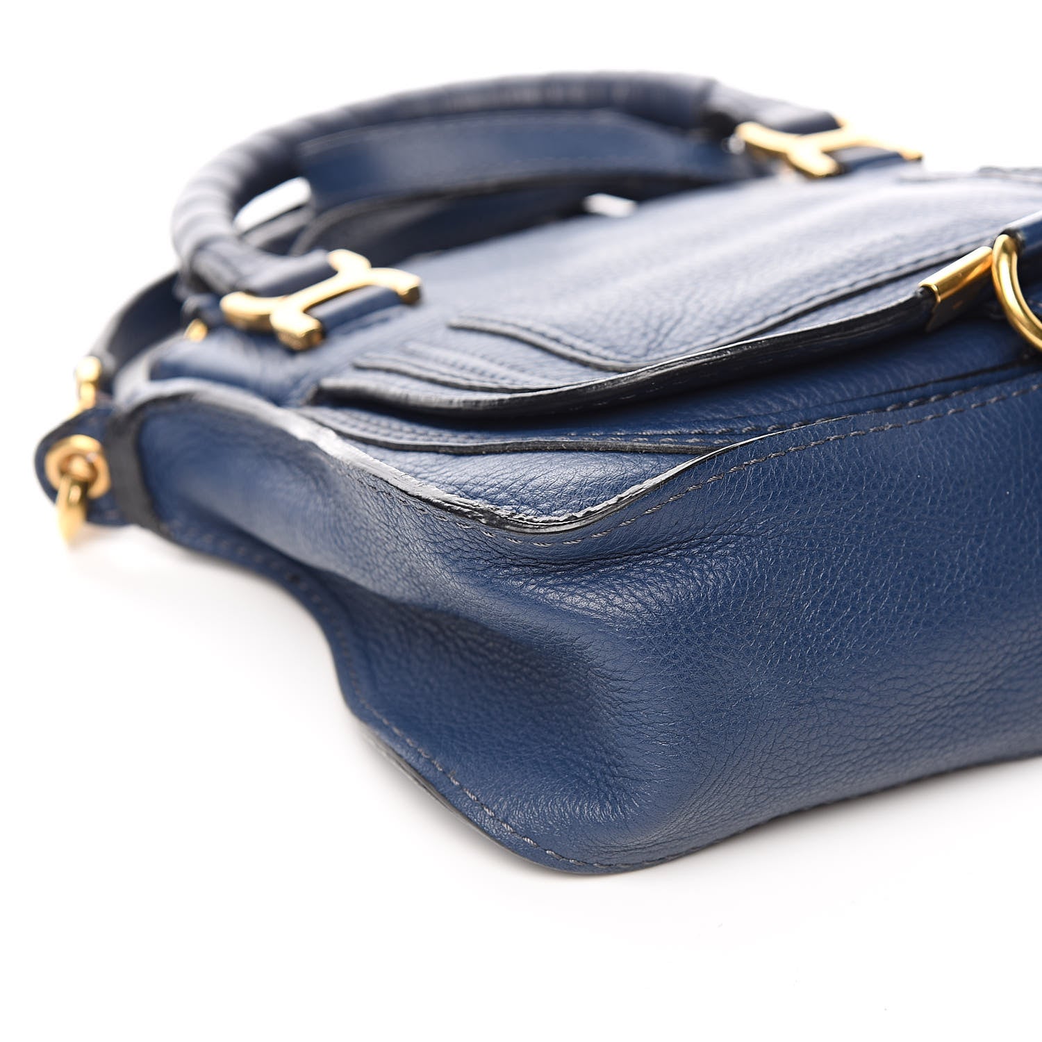 Chloe Calfskin Baby Marcie Satchel Royal Navy 8 of 12