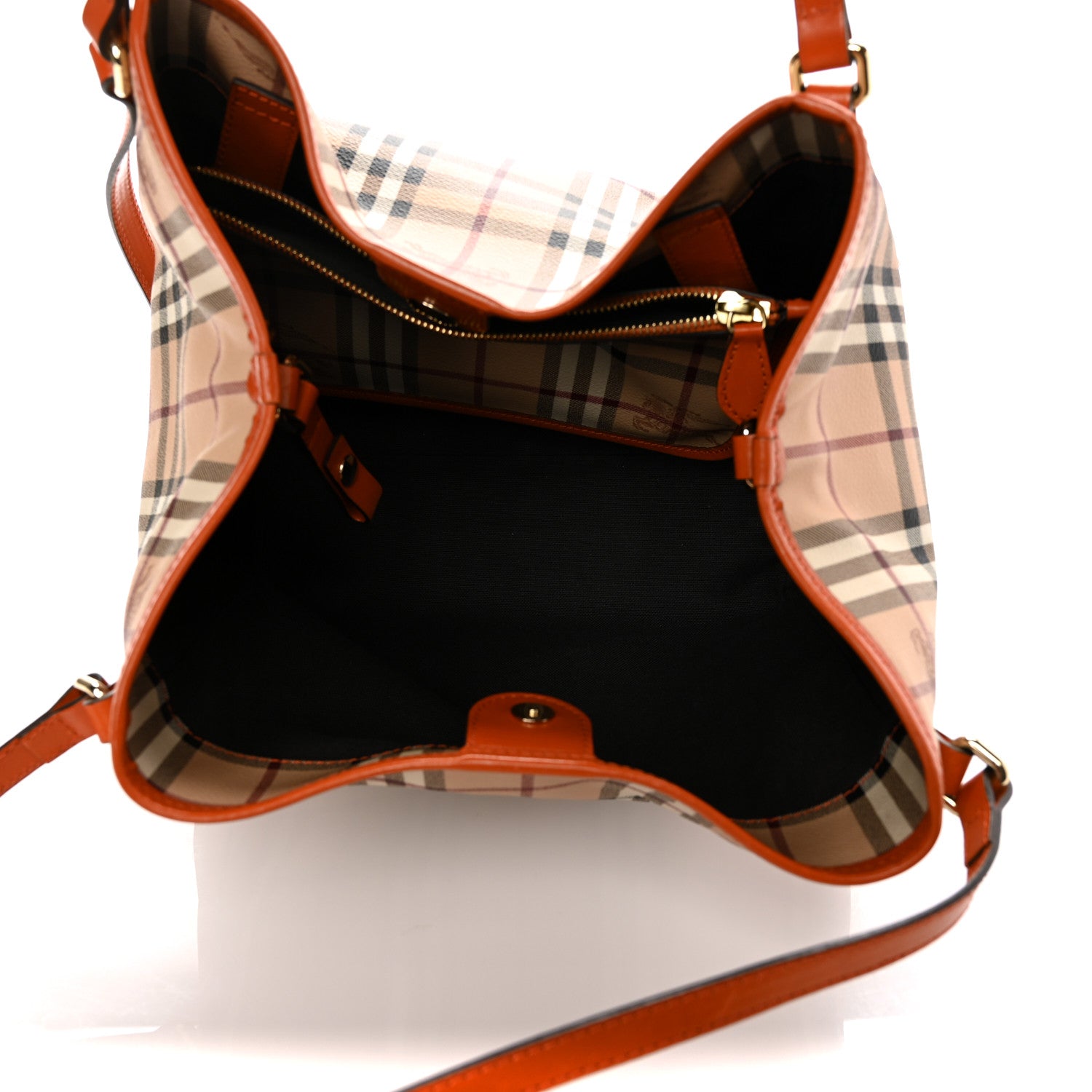 Burberry Haymarket Check Small Canterbury Tote Orange 5 of 11