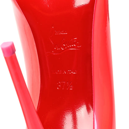 Christian Louboutin Patent Kate 100 Pumps 37.5 Fluo Pink 6 of 7