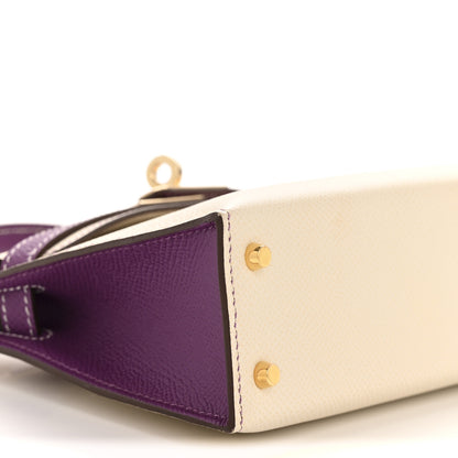 Hermes Epsom Horseshoe Mini Kelly Sellier 20 Craie Anemone 9 of 13