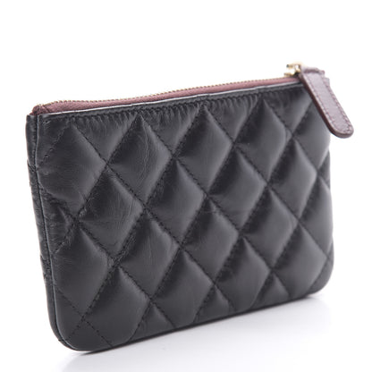Chanel Aged Calfskin Quilted Small Lucky Charms Cosmetic Case Black 3 of 10