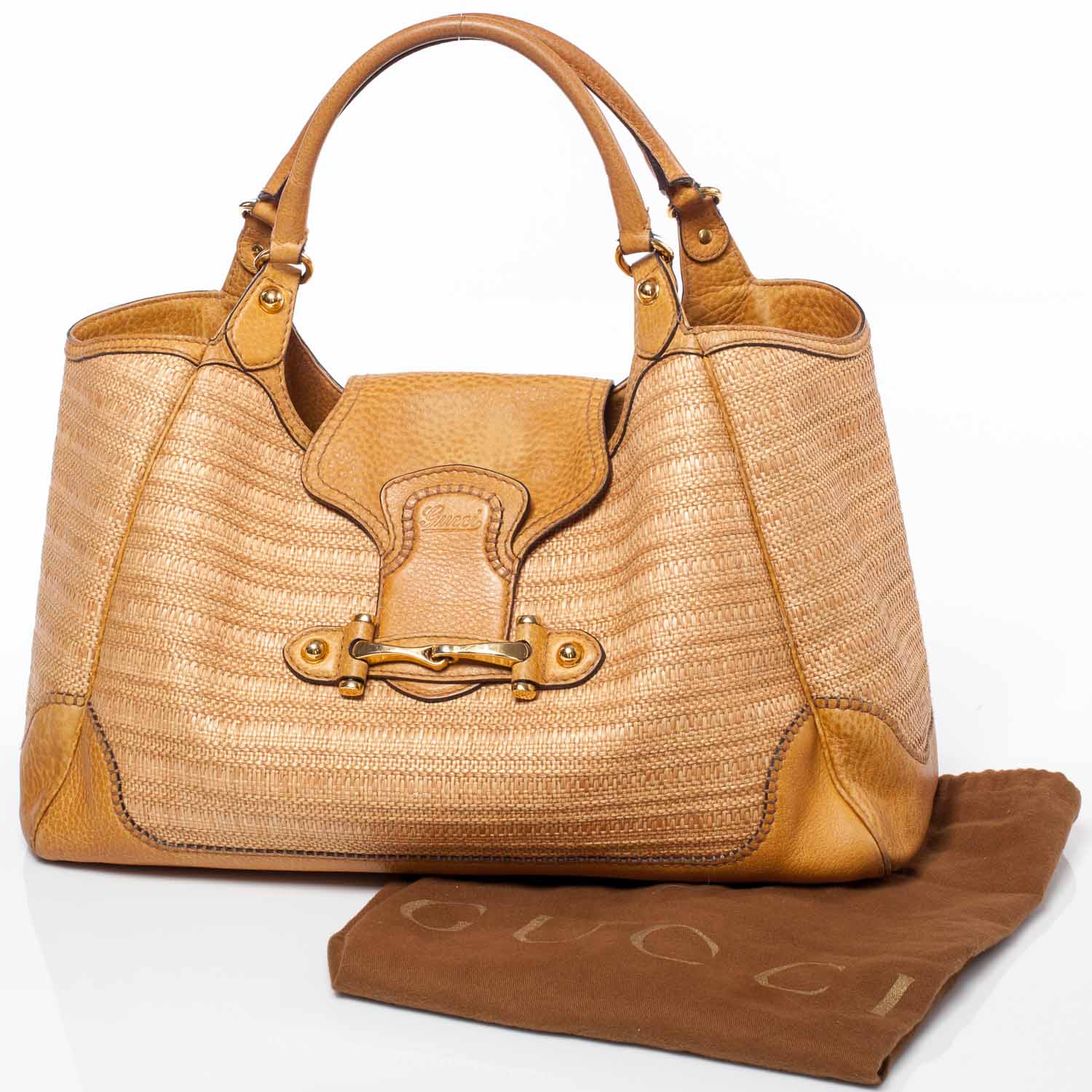 Gucci Straw New Pelham Large Tote 4 of 10