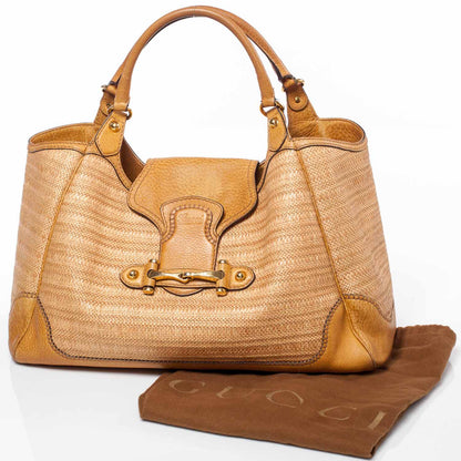Gucci Straw New Pelham Large Tote 4 of 10