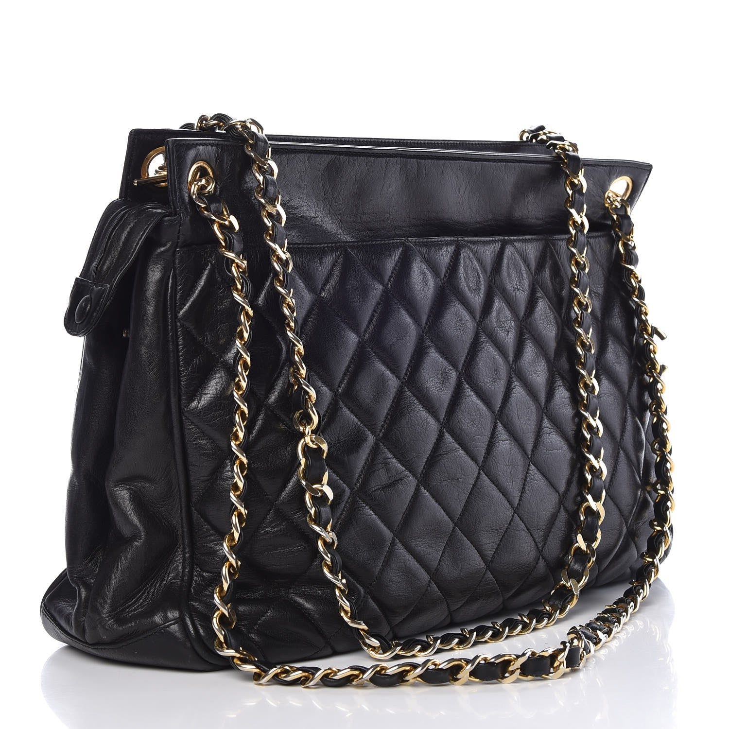 Chanel Lambskin Quilted Shoulder Bag Black 3 of 8