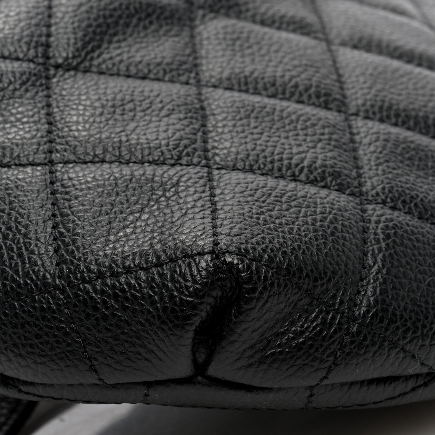 Chanel Grained Calfskin Quilted Waist Belt Bag Black 9 of 10