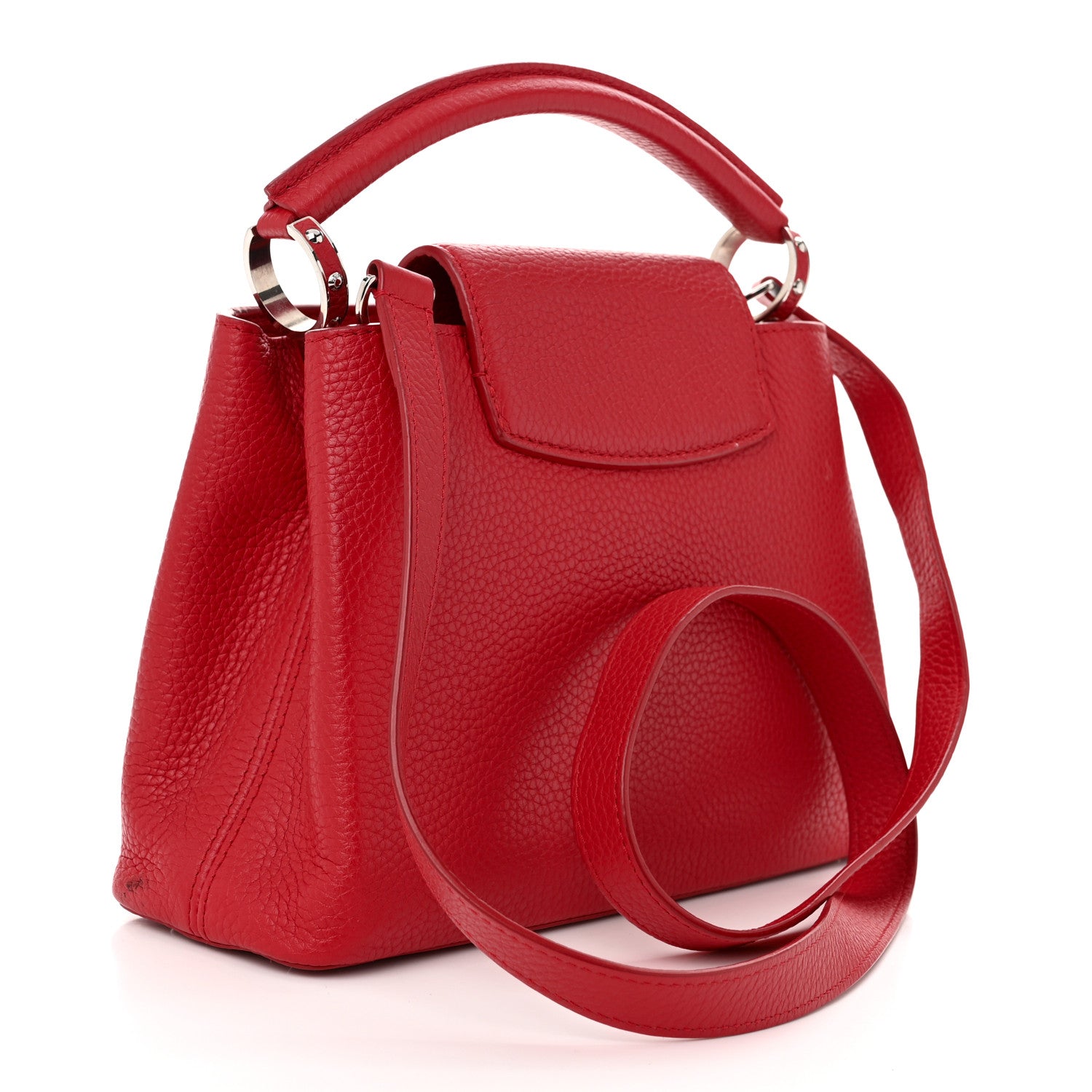 Louis Vuitton Taurillon Capucines BB Rubis 3 of 10