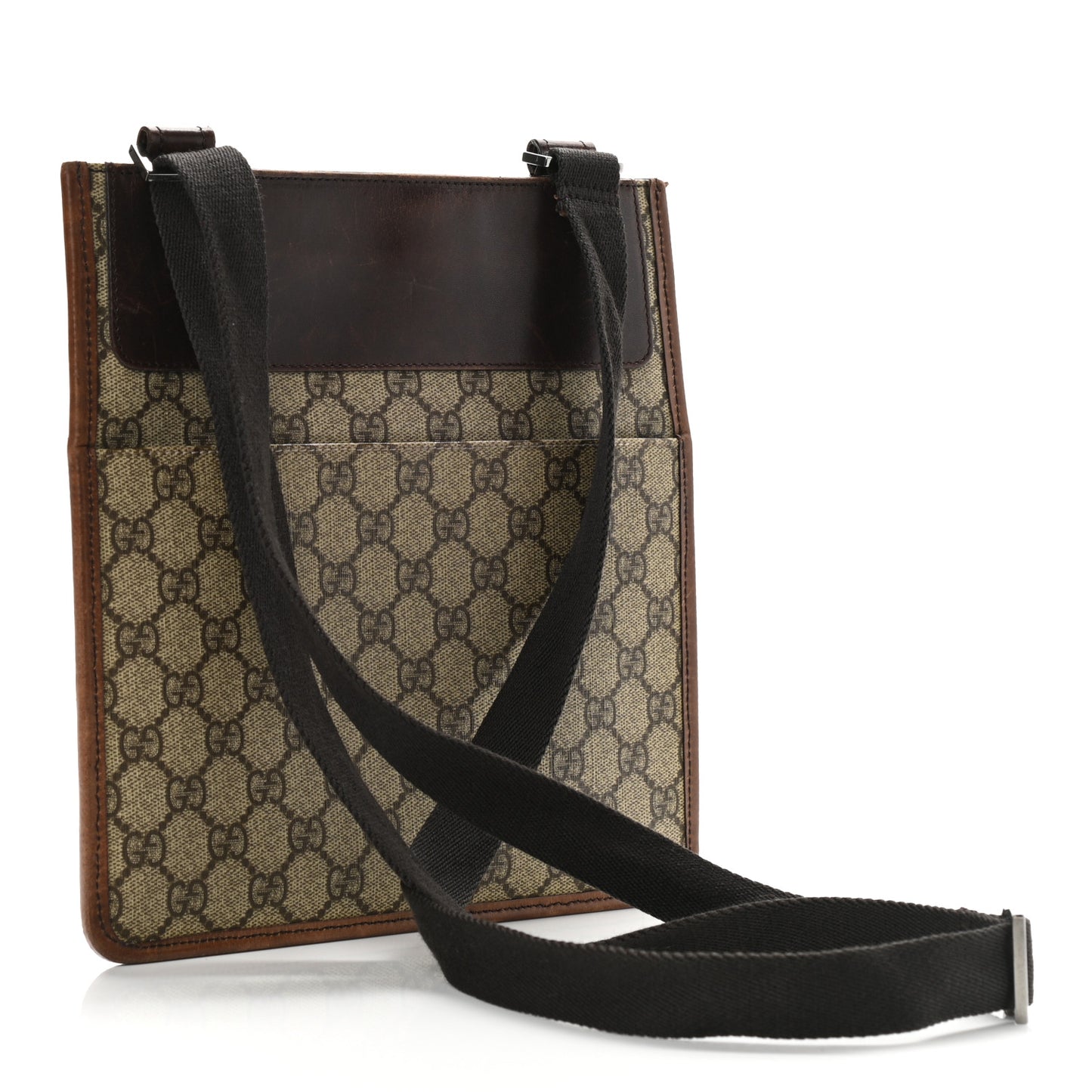 Monogram Messenger Crossbody Bag Dark Brown