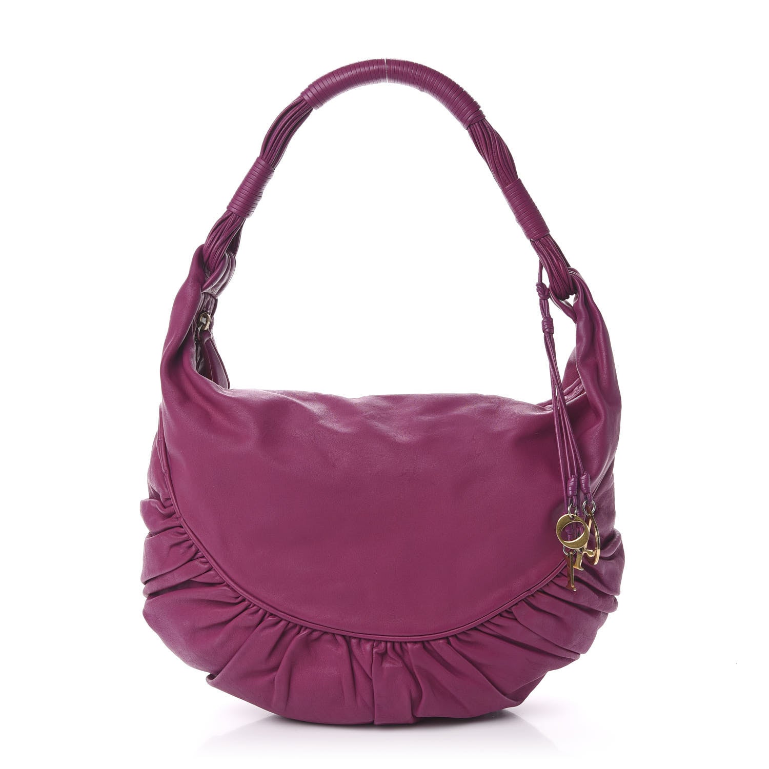 Christian Dior Calfskin Gypsy Hobo Purple 1 of 11