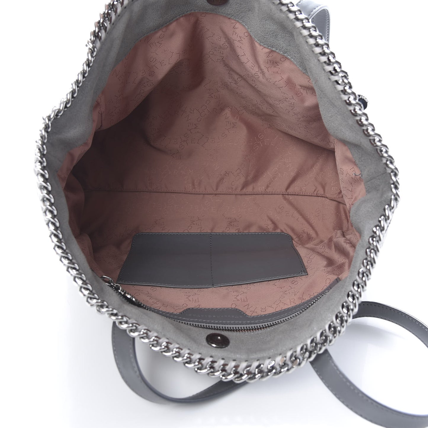 Shaggy Deer Quilted Falabella East West Shopper Tote Grey