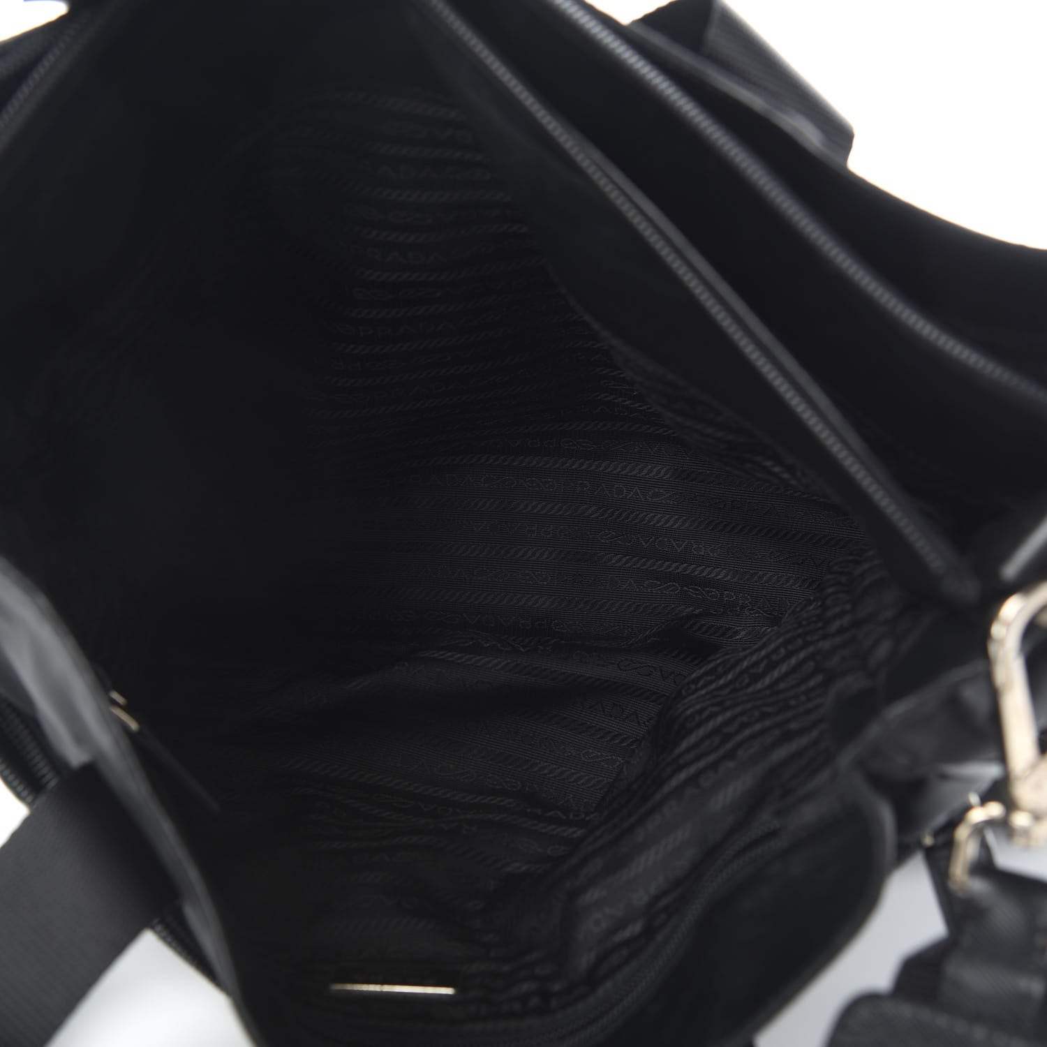 Prada Tessuto Nylon Saffiano Briefcase Black 9 of 12