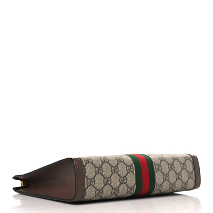 Gucci GG Supreme Monogram Web Ophidia Pouch Brown 4 of 9