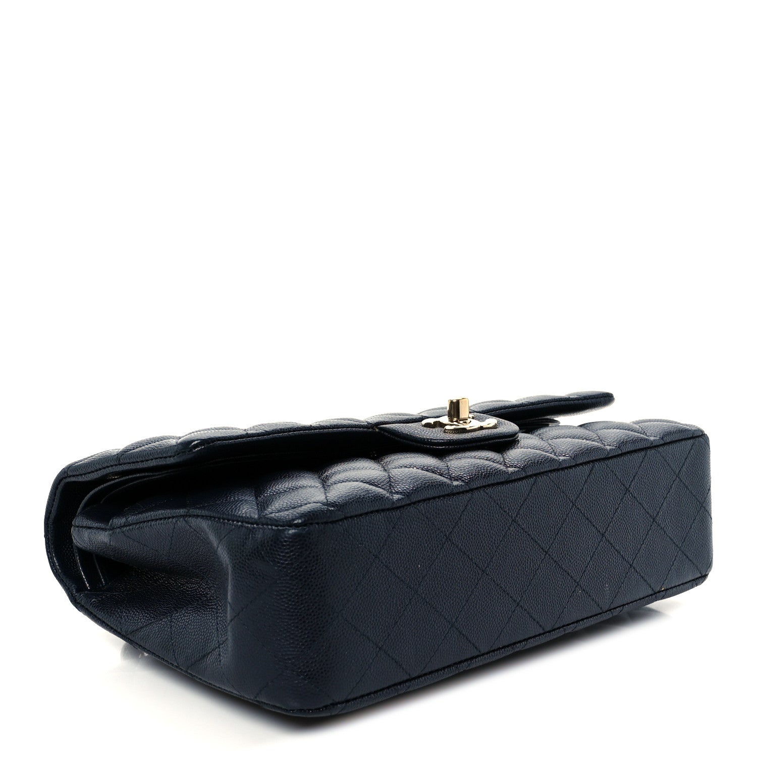 Chanel Caviar Quilted Medium Double Flap Navy 7 of 21