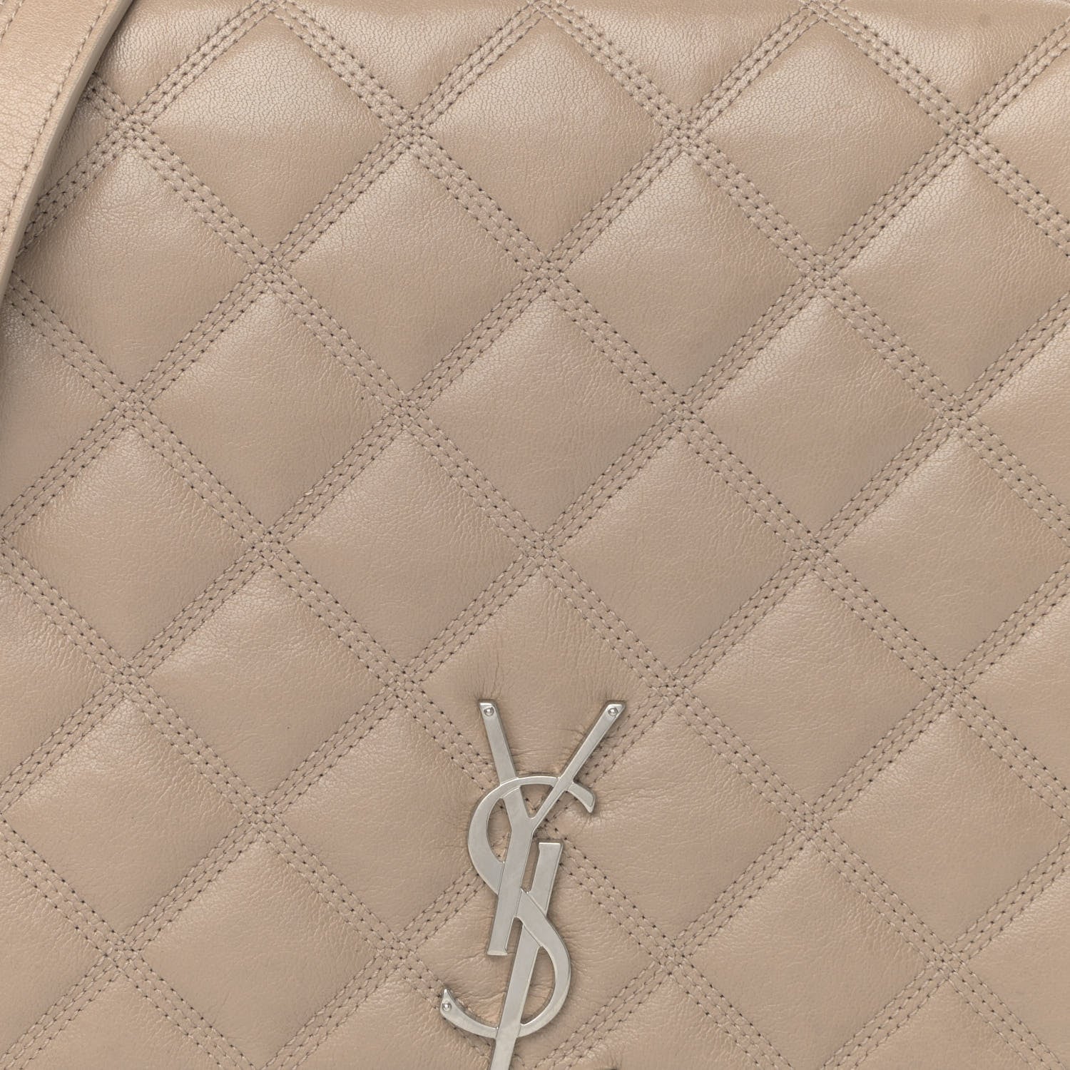 Saint Laurent Lambskin Quilted Small Becky Chain Bag Gold Sand 8 of 11
