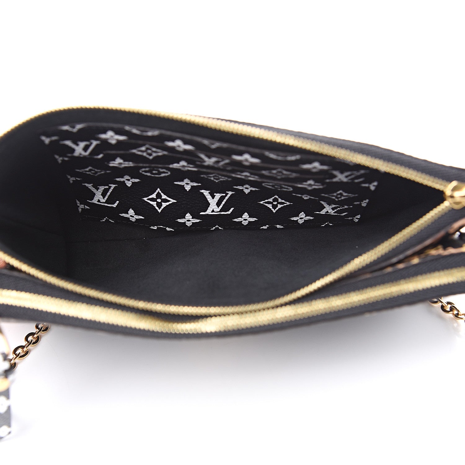Louis Vuitton Monogram Giant Jungle Pochette Double Zip Black 6 of 10